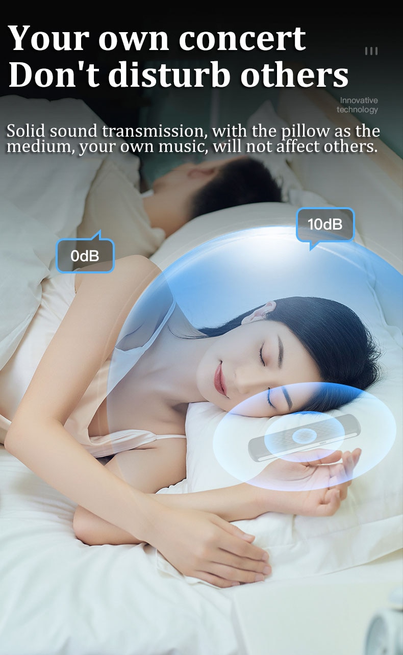 Loa Thanh bluetooth 5.1 truyền dẫn xương nghe nhạc lúc thư giãn đi ngủ Bone Sleep Conduction Tech