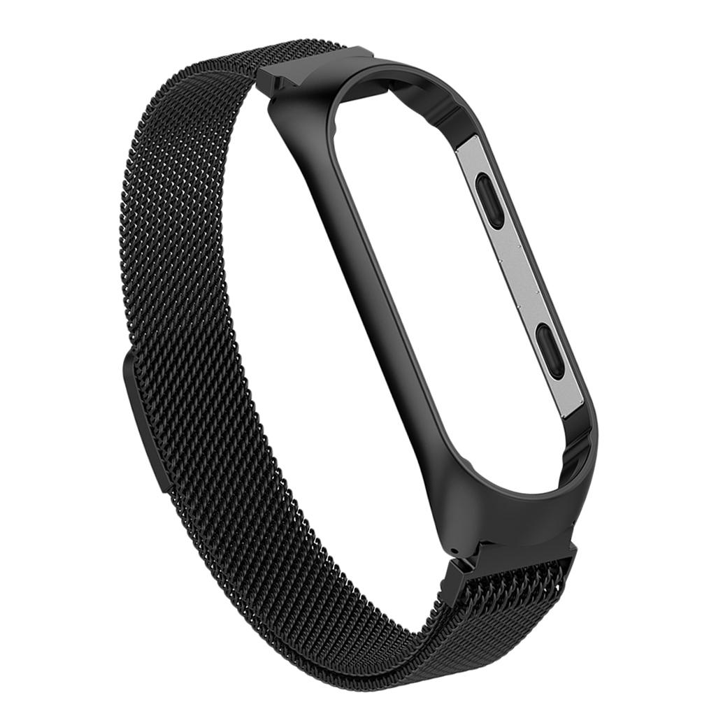 For Xiaomi Band 3 4 Smart Bracelet Watch Band Strap Metal Wrist Black