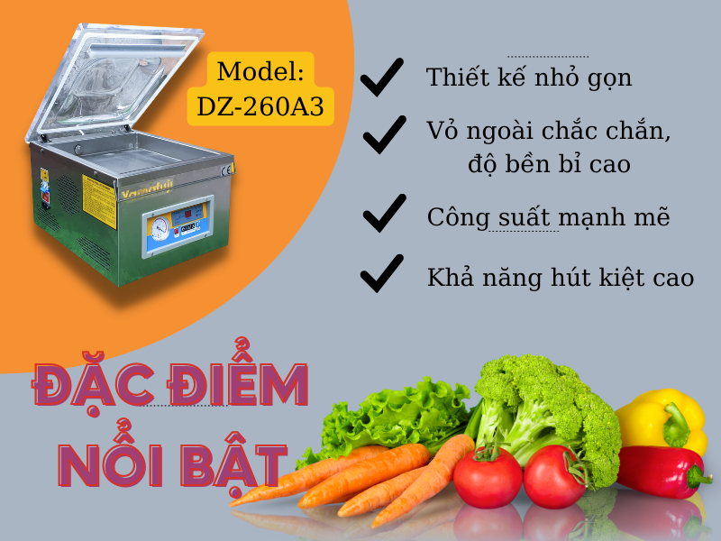 Máy hút chân không Yamafuji DZ-260A3 (Inox 201)