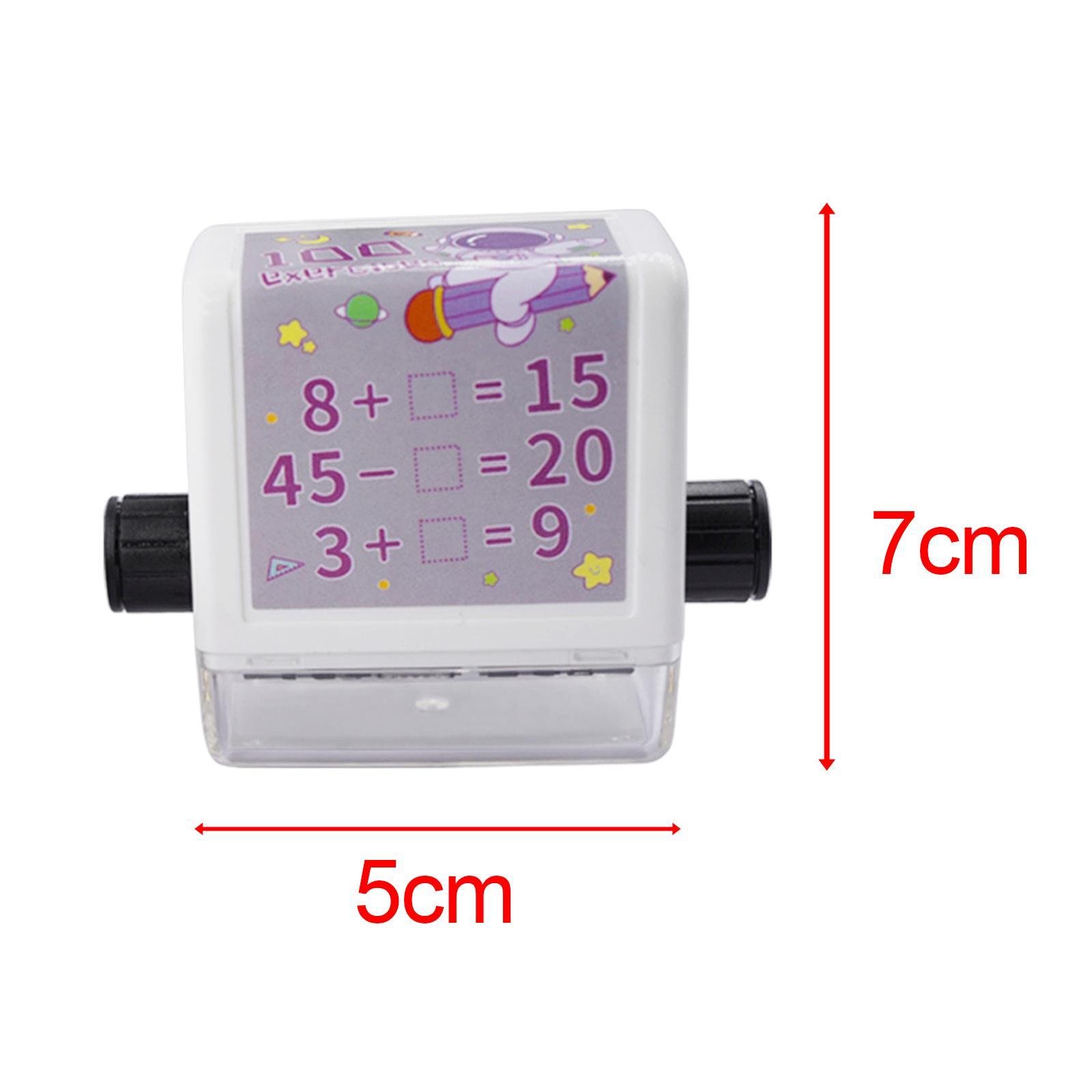 Portable Addition Subtraction Math Stamp Roller Practice Tool 1-100 School Supplies Exercises Educational Toy for School Preschool Teachers