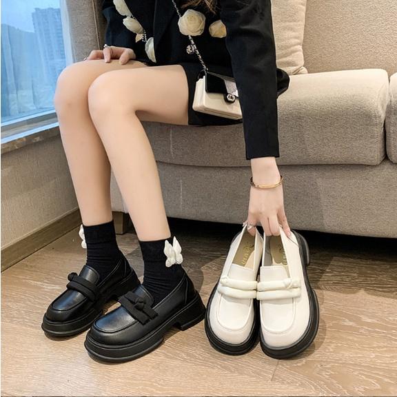 Hàng đang về Giày Loafer/oxford Đế Bánh Mì 5Cm Kiểu Dáng Độc Lạ G174