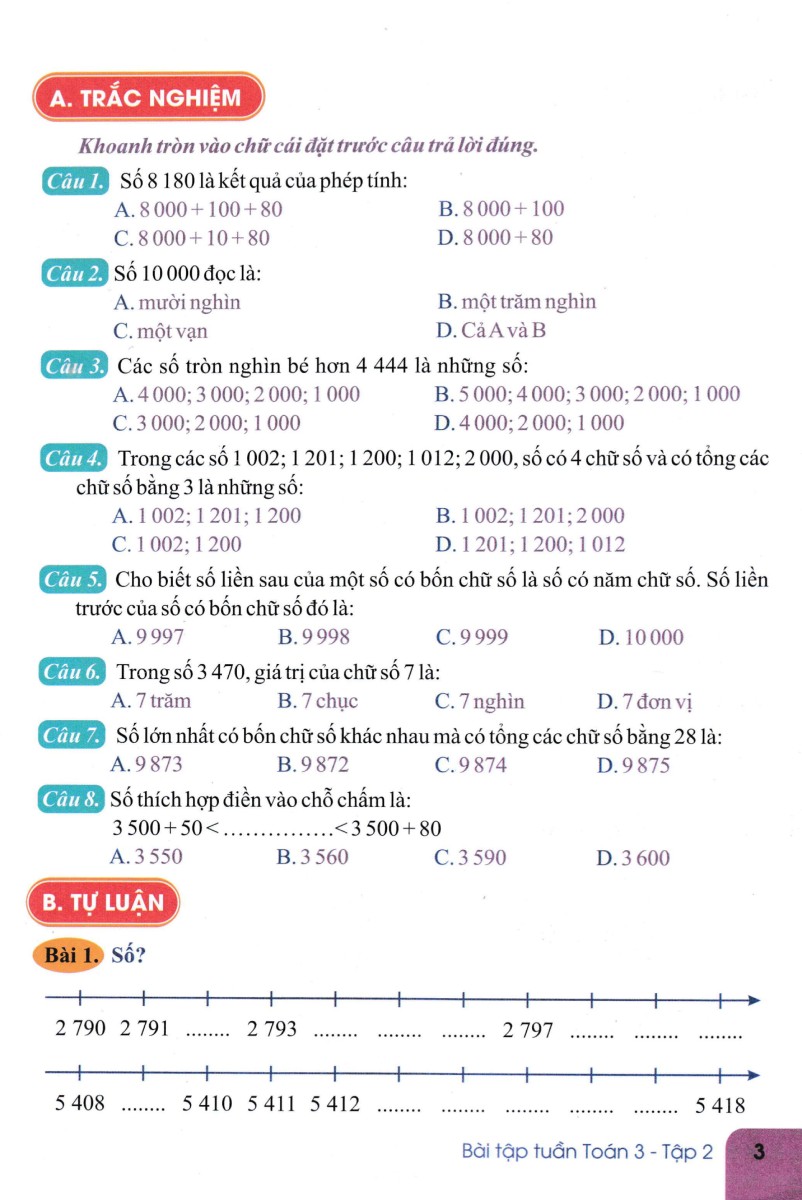 Bài Tập Tuần Toán Lớp 3 - Tập 2 (Bộ Sách Kết Nối Tri Thức Với Cuộc Sống) - ND