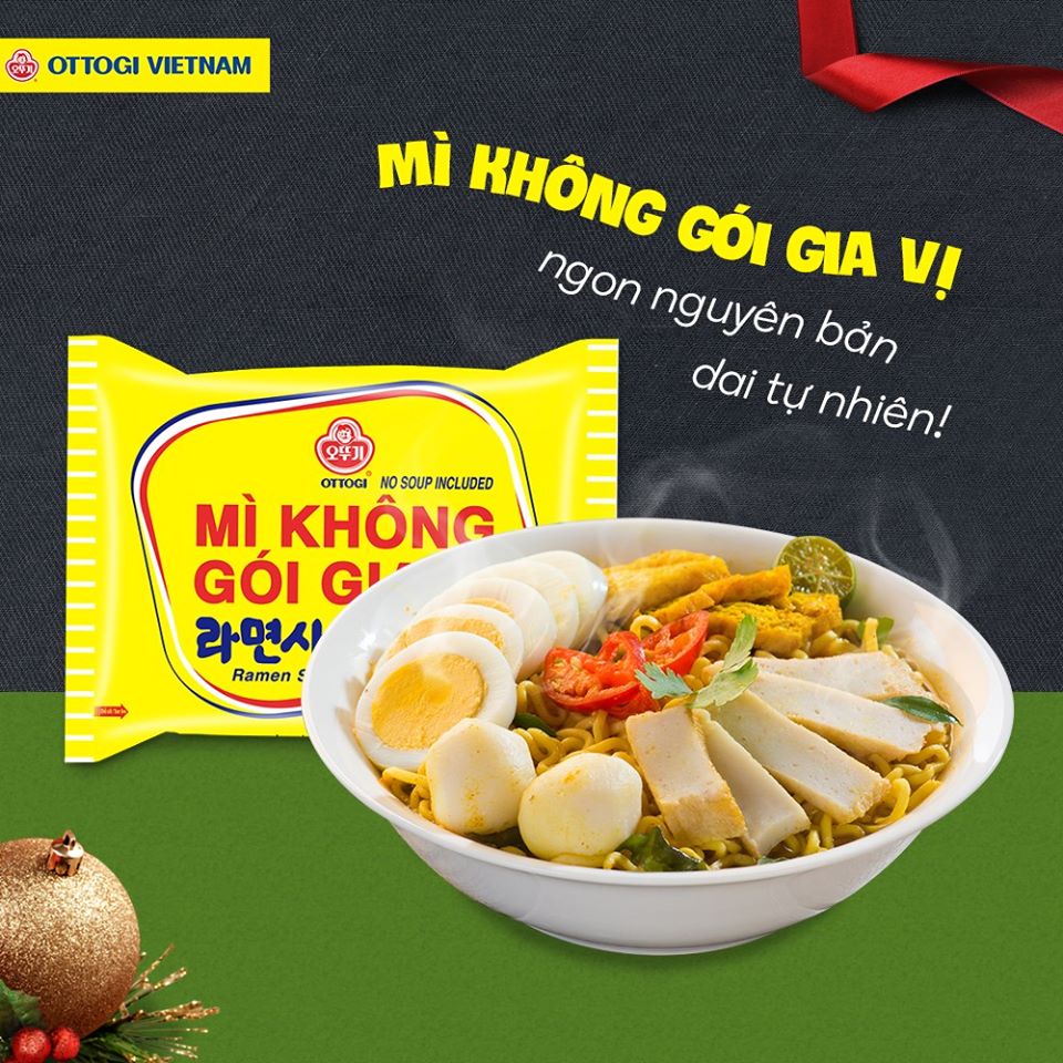 Combo 10 gói Mì Ottogi không gói gia vị gói 110gr