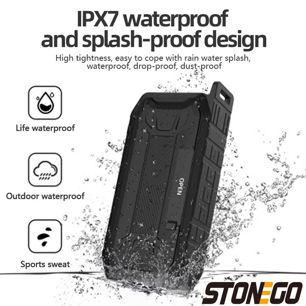 Stonego di động ngoài trời loa bluetooth công suất cao phụ không dây không dây máy nghe nhạc USB hỗ trợ Aux TF Color: Red