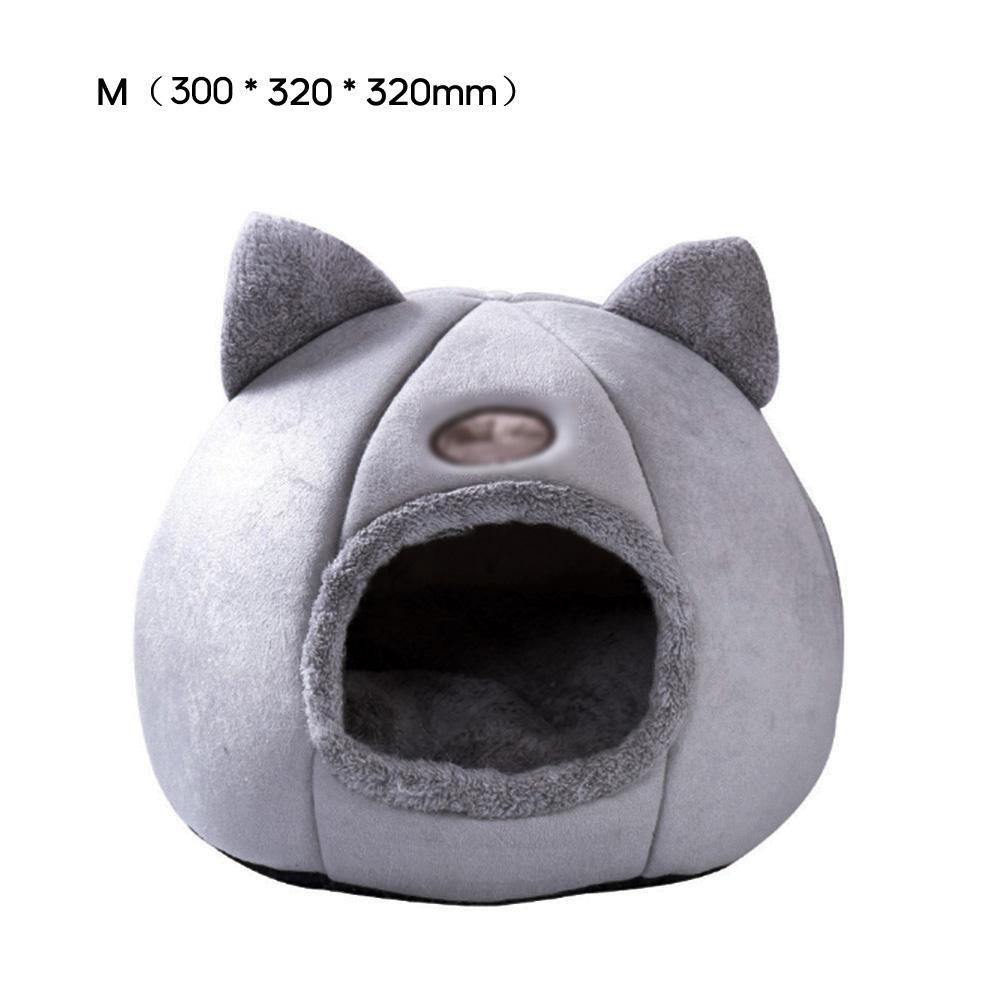 Giường giữ ấm cho chó mèo,thú cưng thiết kế hang động, bằng vật liệu siêu ấm cúng, sang trọng