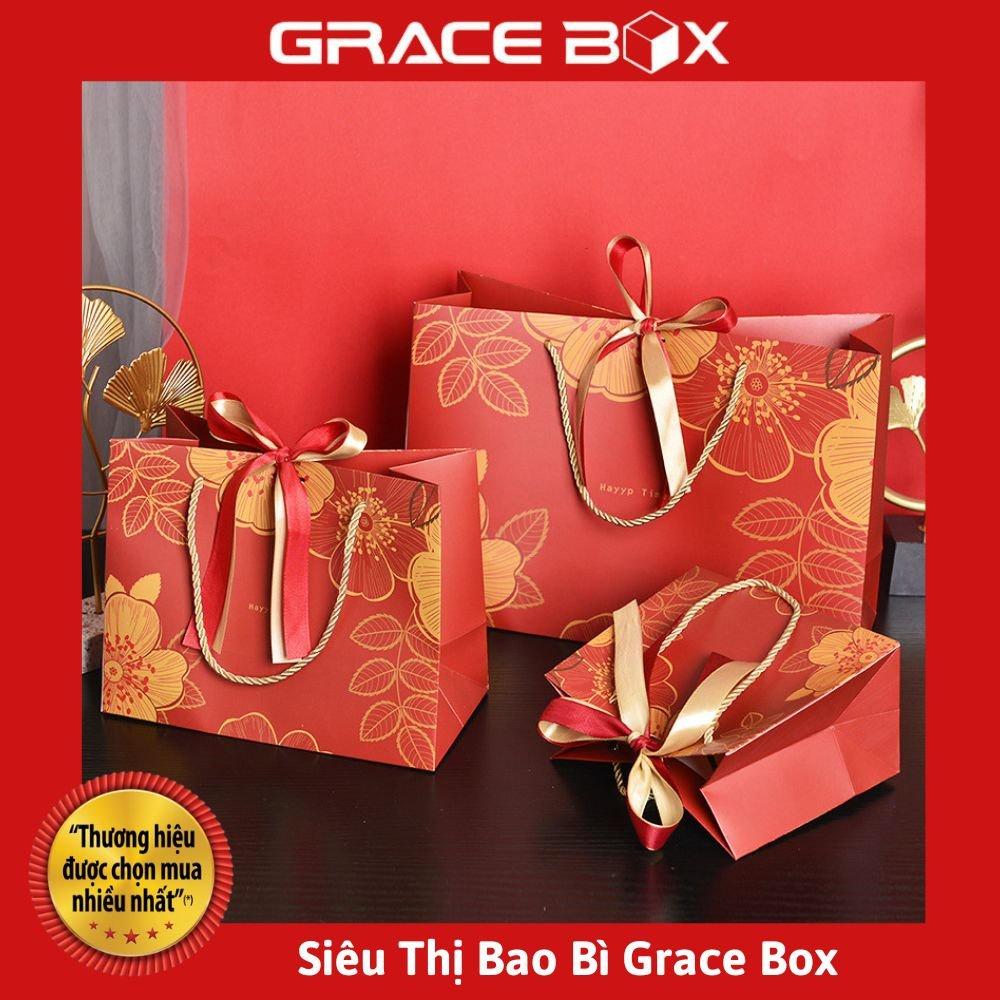 Túi Giấy Quà Tặng Phong Cách Á Đông Sang Trọng - Nhiều Kích Thước - Siêu Thị Bao Bì Grace Box