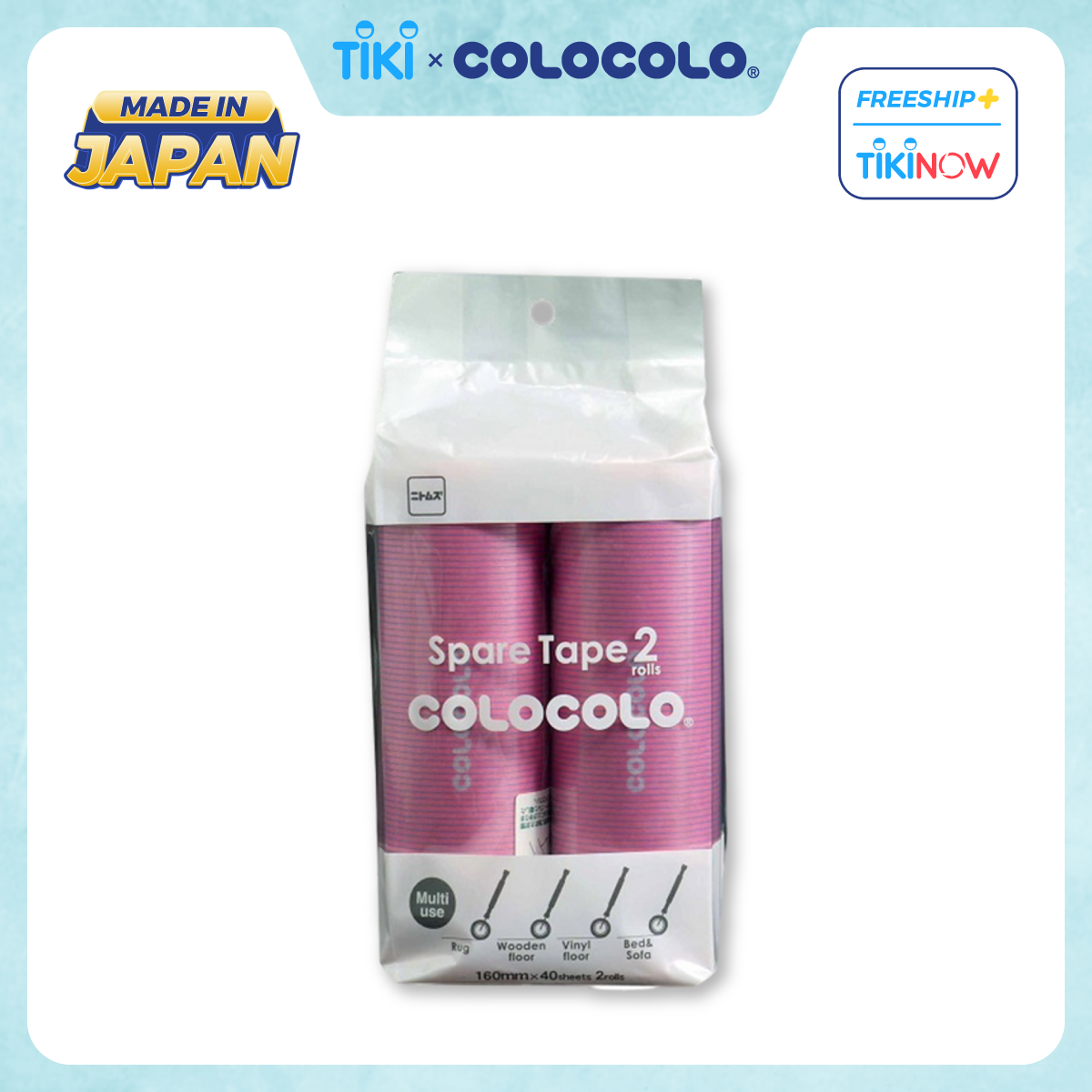 Lõi cây lăn bụi sàn nhà nhiều màu COLOCOLO 2 cuộn