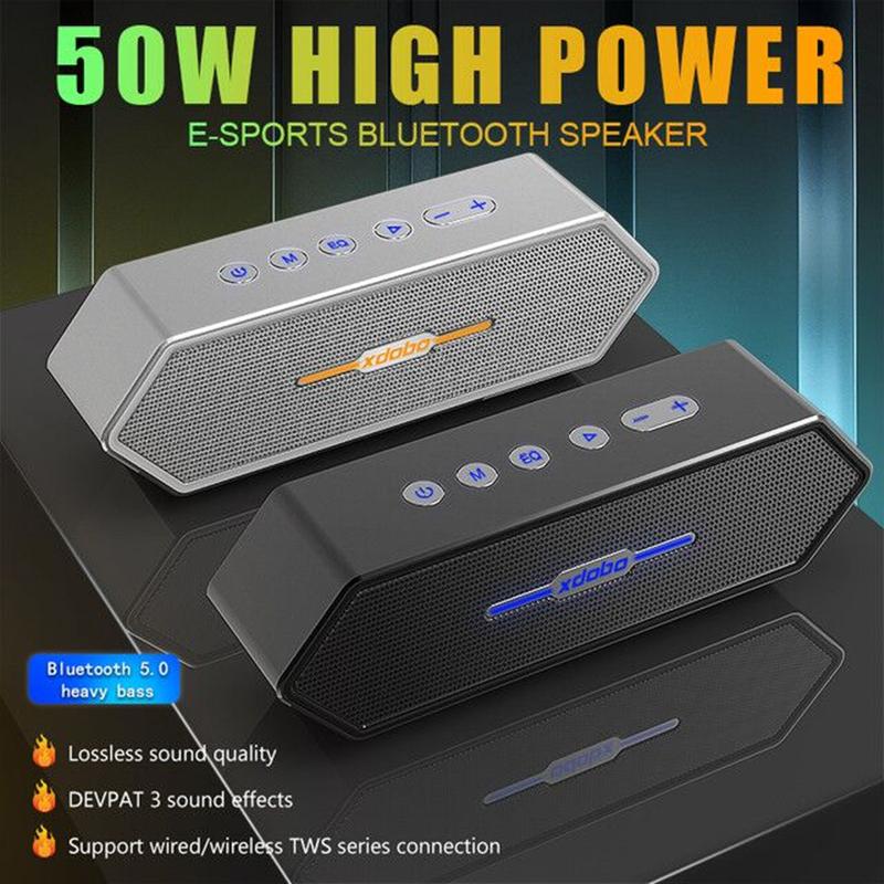 XDOBO NIRVAN50W Gaming Gaming Bluetooth Loa di động Subwofer Subwofer Subwofer Strong Bass Loa mạnh STEREO Color: Wing2020 20W Blue