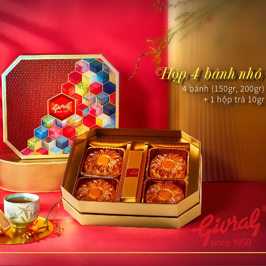 Hộp 4 Bánh Trung Thu Givral Tết Đoàn Viên 9 (150gr)