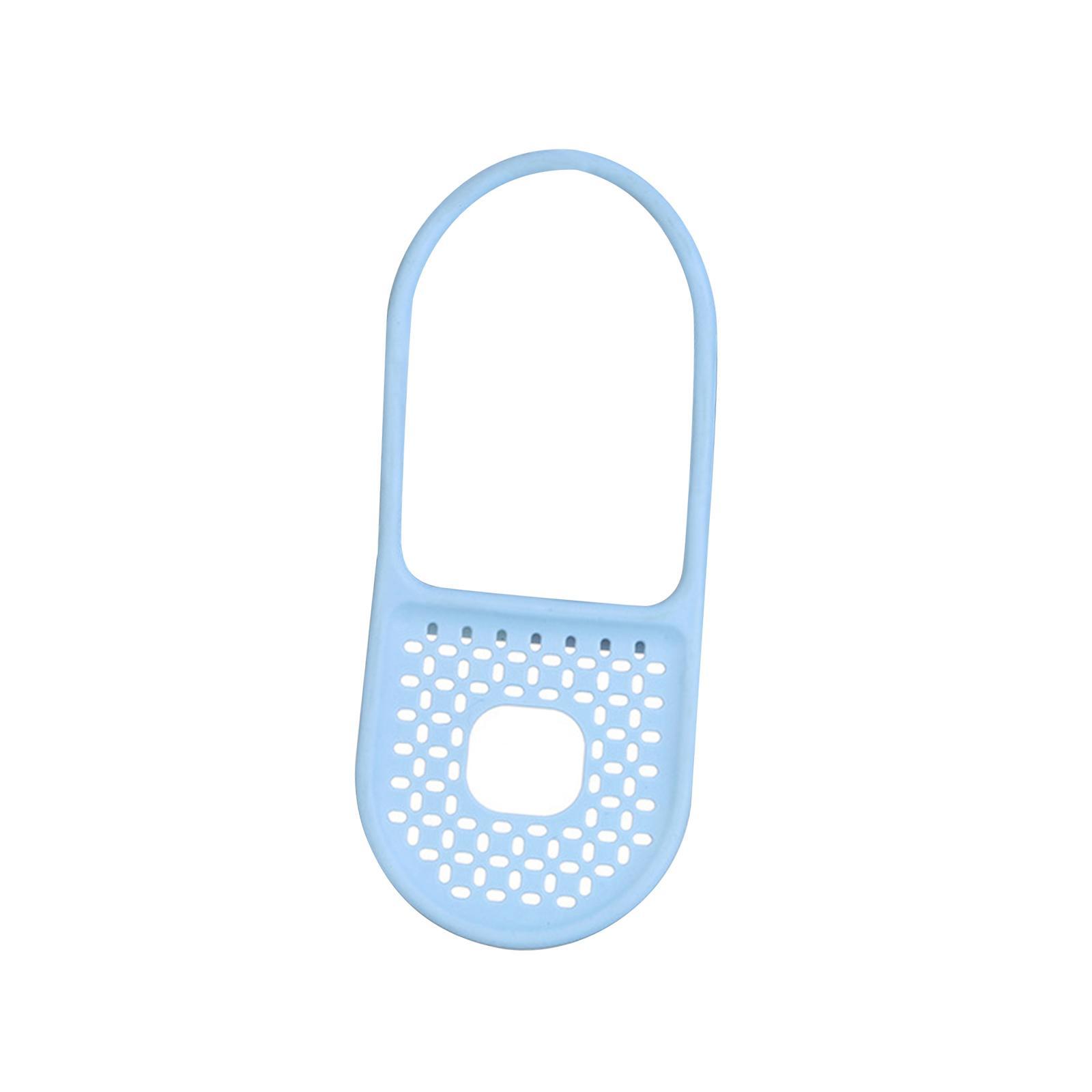 Kitchen sink sponge holder over sink drying rack blue