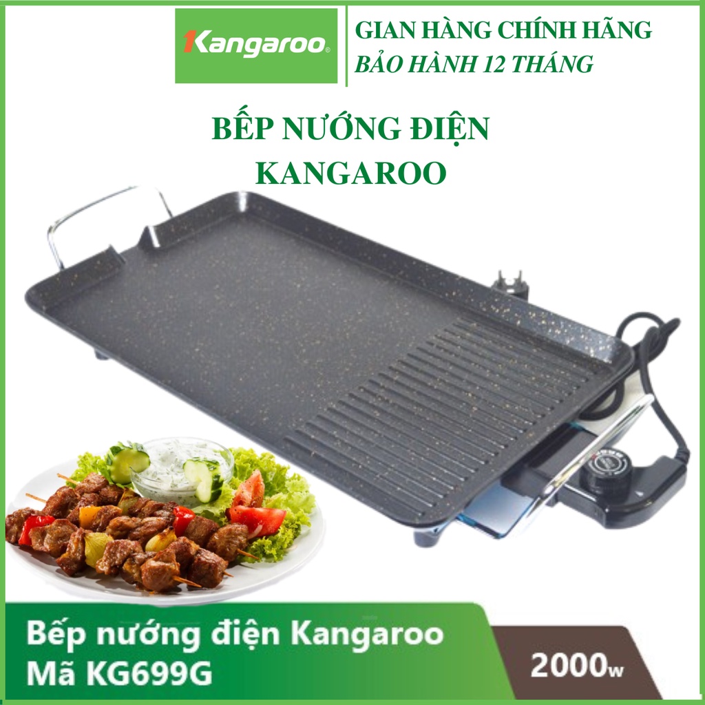 Bếp Nướng Điện Kangaroo KG699 Công suất 2000W - Hàng chính hãng bảo hành 12 tháng