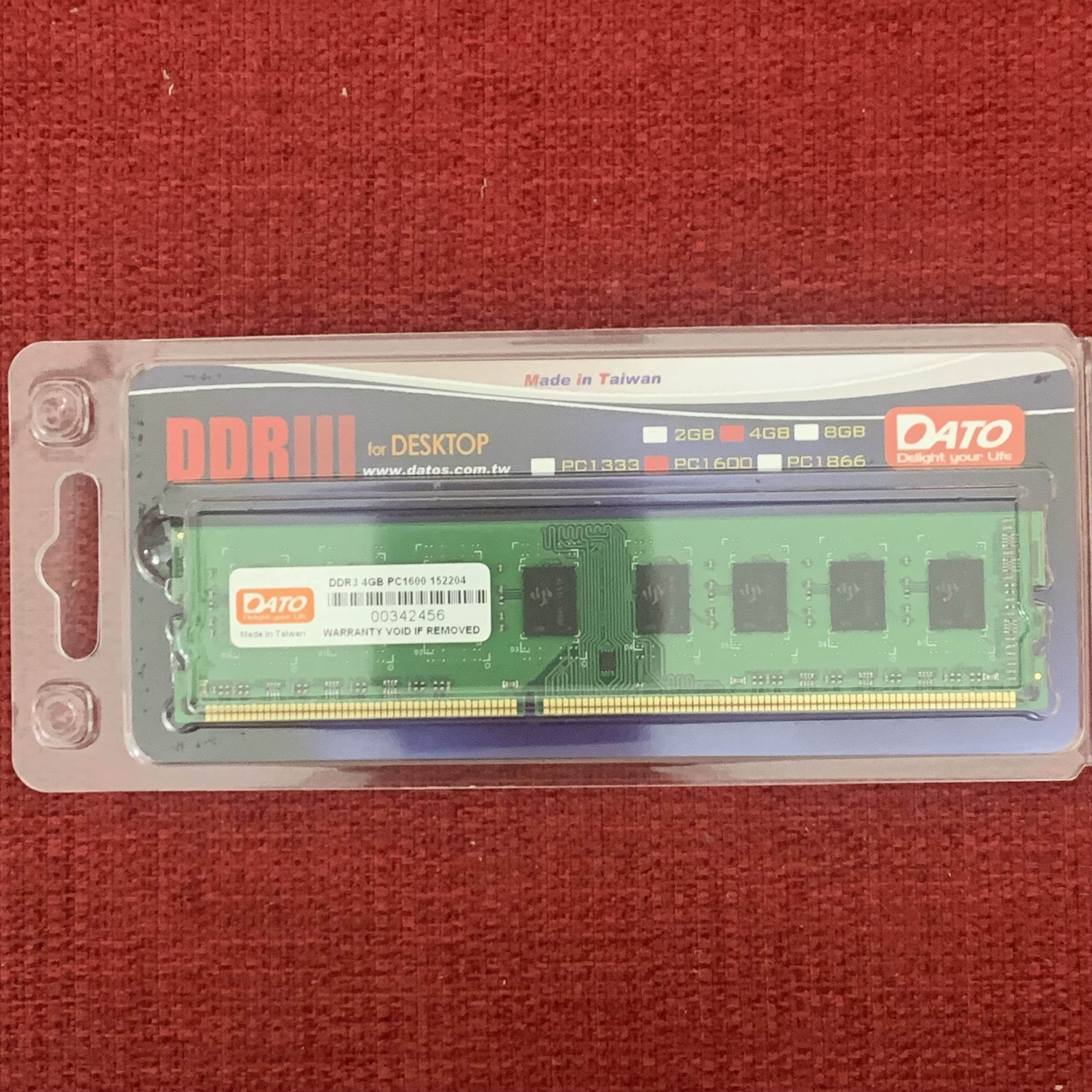 Ram máy tính bàn, bộ nhớ ram PC Dato 4G-8G ddr3 ddr4 buss 1600 2666 bao test 36 tháng