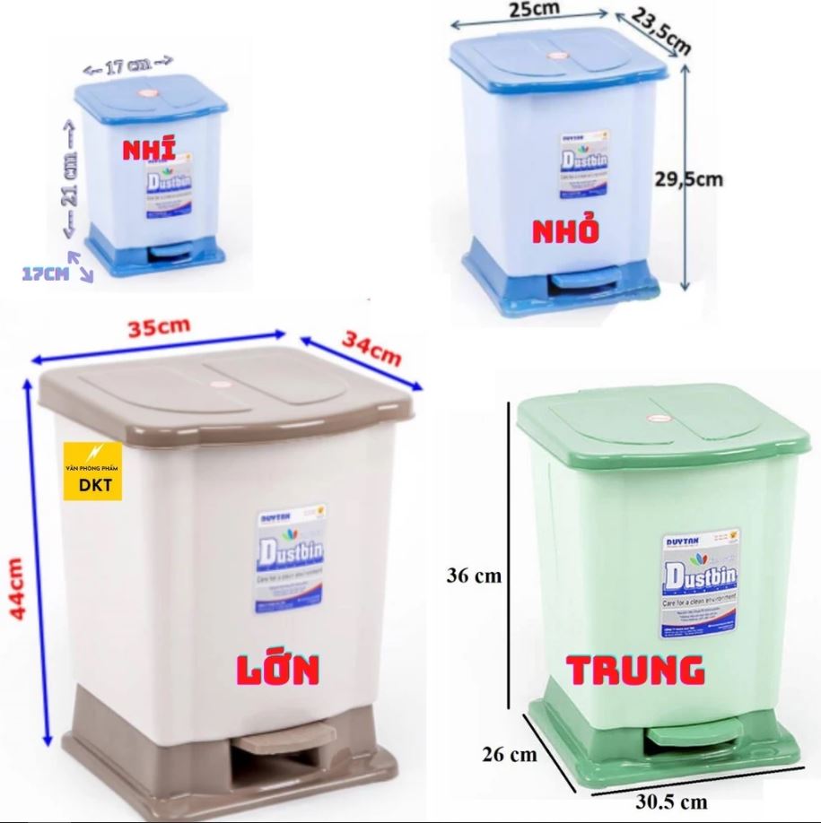 Thùng Rác Nhựa Duy Tân – Nắp Kín, Chắc Chắn, Nhựa Cao Cấp – Tiện Lợi Cho Gia Đình &amp; Văn Phòng