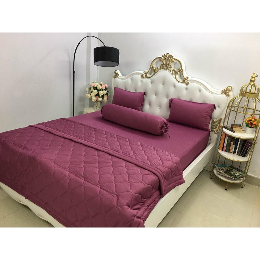 Bộ drap KÈM MỀN thun lạnh Hàn Quốc 5 món