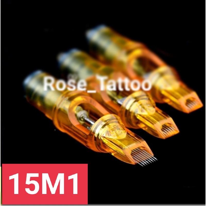 5 kim 15M1 ngang đánh bóng Dragon yellow Cho máy pen xăm hình và xăm thẩm mĩ