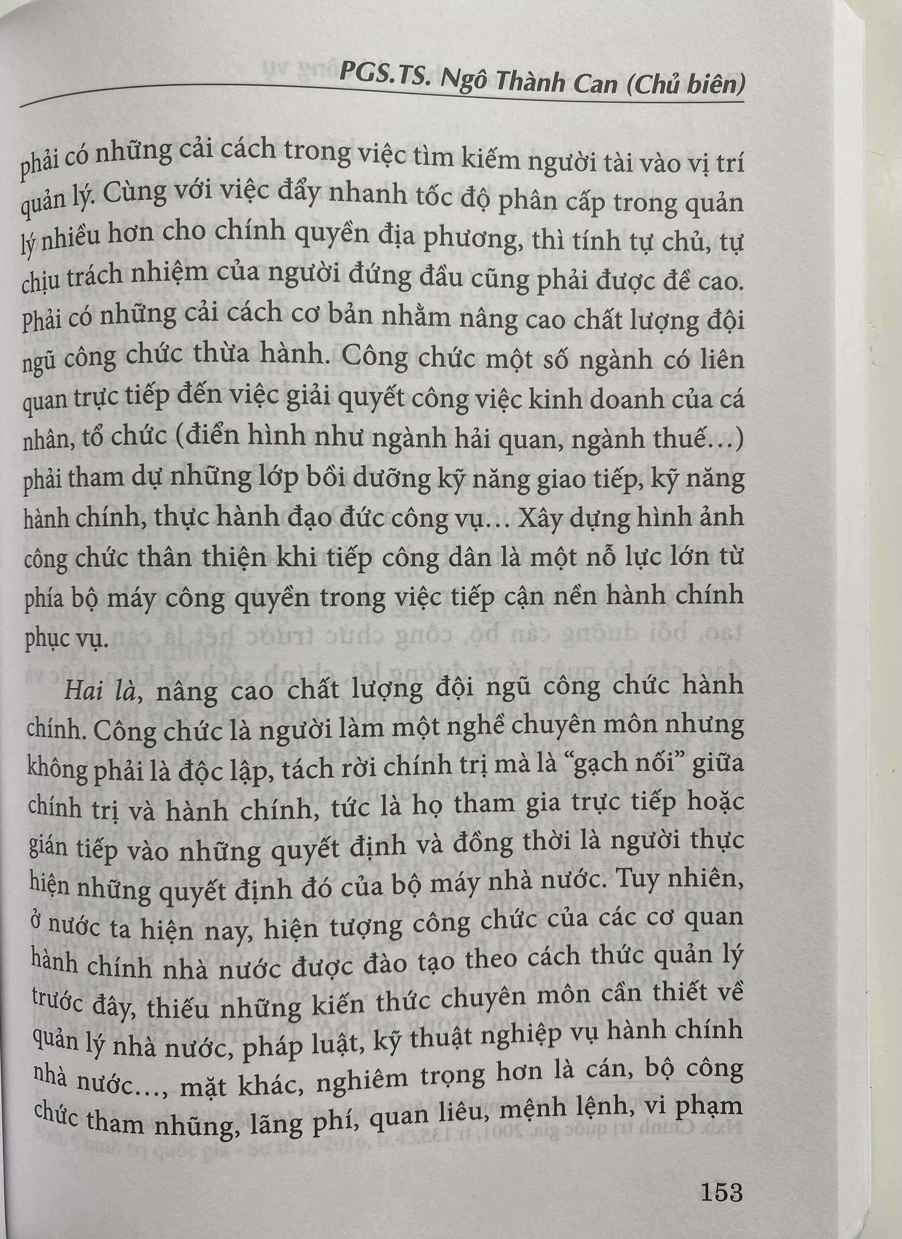 Đạo đức công chức trong thực thi công vụ