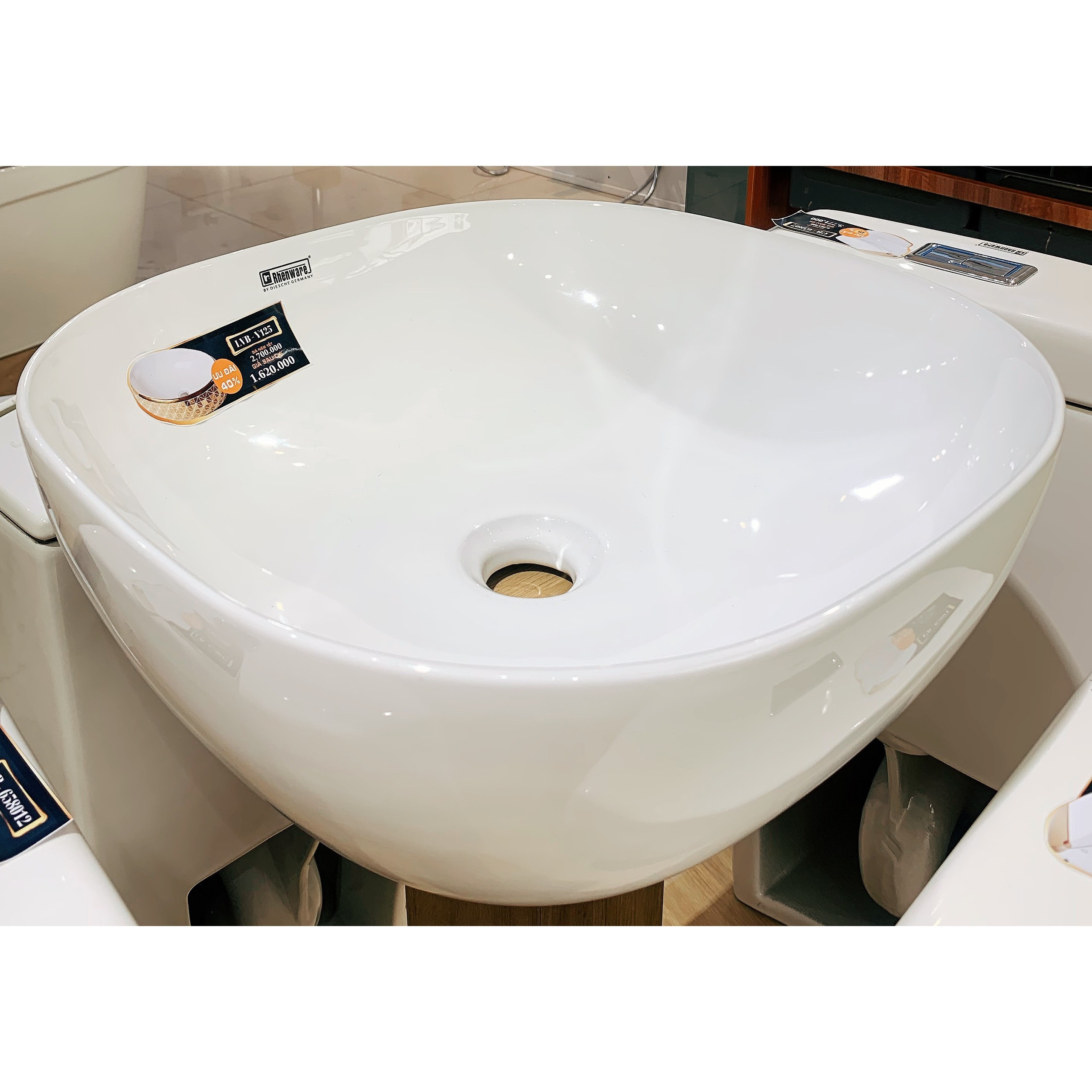 CHẬU LAVABO, NHẬP KHẨU CAO CẤP CHÍNH HÃNG RHENWARE LVB-Y125