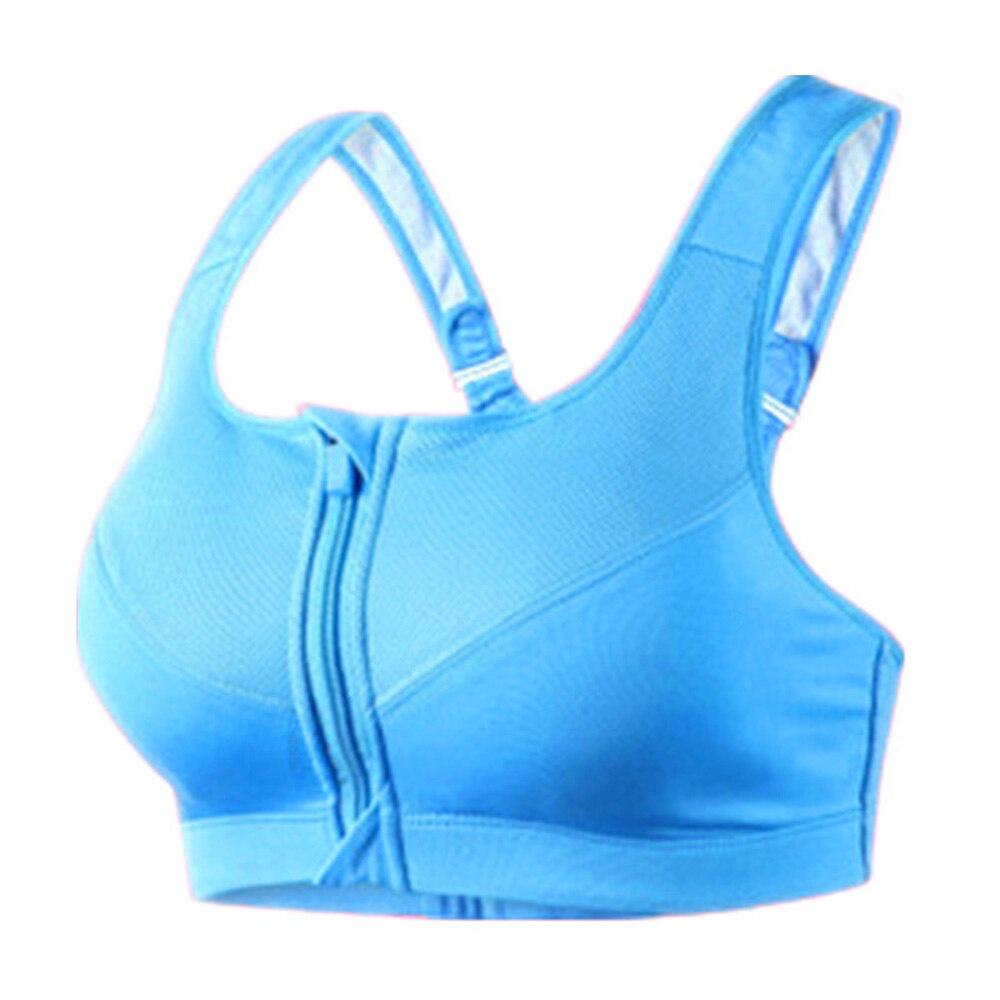 Women Zipper Push Up Sports Bras Vest Underwear Shockproof Breathable Gym Fitness Athletic Running Yoga Sport Tops S-XXL