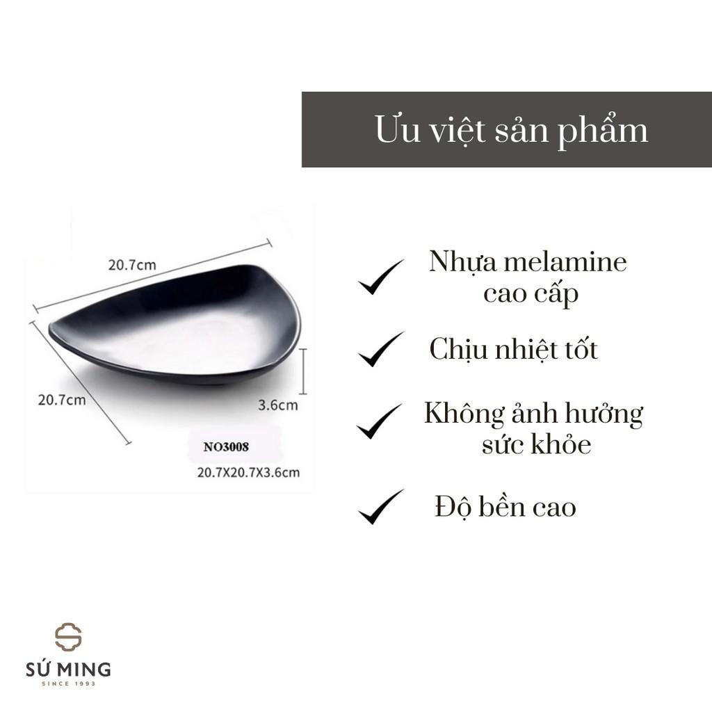 Đĩa Tam Giác Nhựa Cao Cấp Dùng Trong Nhà Hàng, Quán Ăn