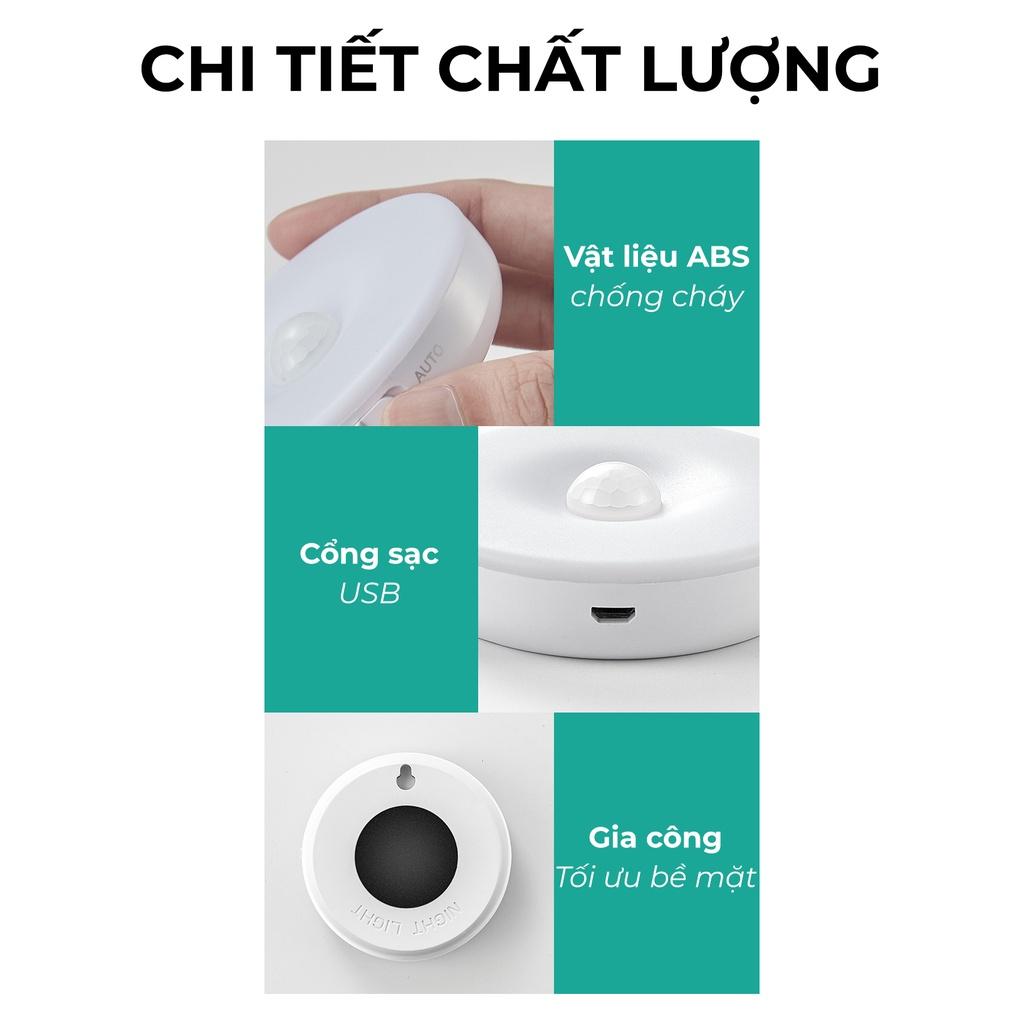 Đèn led cảm ứng chuyển động, tự bật tắt thông minh không dây, dán phòng ngủ, tủ quần áo, cầu thang tiện lợi