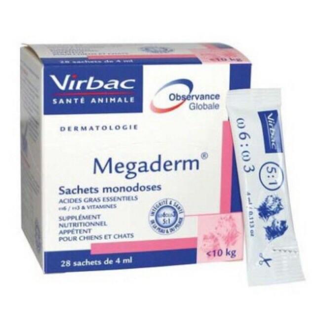 Gel Dưỡng mượt lông Megaderm Virbac dành cho chó mèo (Hộp nguyên)