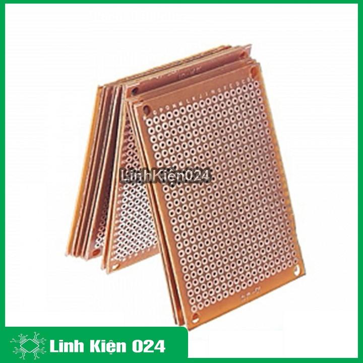 Combo 5 Tấm PCB Phíp Đồng Đục Lỗ 5x7Cm ( nâu ) Hàn mạch thủ công