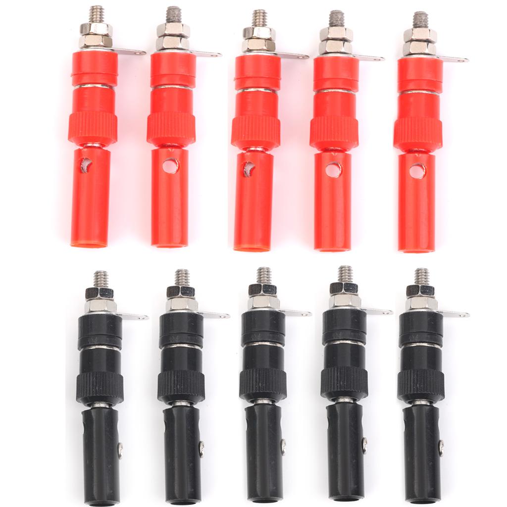 10pcs 4mm Binding Post Speaker Terminal + 10pcs 4mm Banana Plugs Connectors