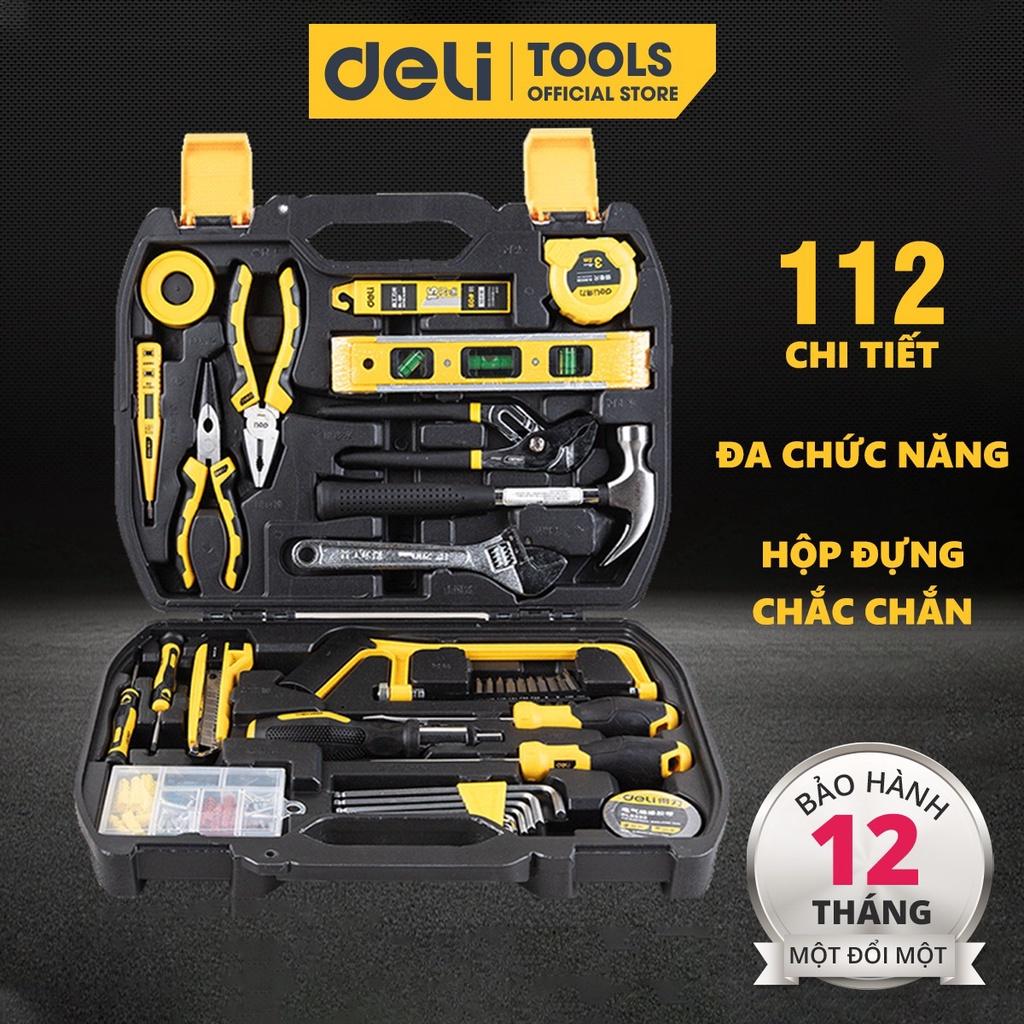 Bộ Dụng Cụ Sửa Chữa Đa Năng 112 Chi Tiết Deli Cao Cấp Chính Hãng - Phù Hợp Cho Mọi Mục Đích Sửa Chữa - DL5965