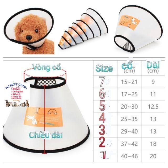 VÒNG CỔ KIỂU LOA CHỐNG LIẾM CHO CHO MÈO THÚ CƯNG Pet Protection Cover Chất liệu nhựa an toàn cho thú cưng