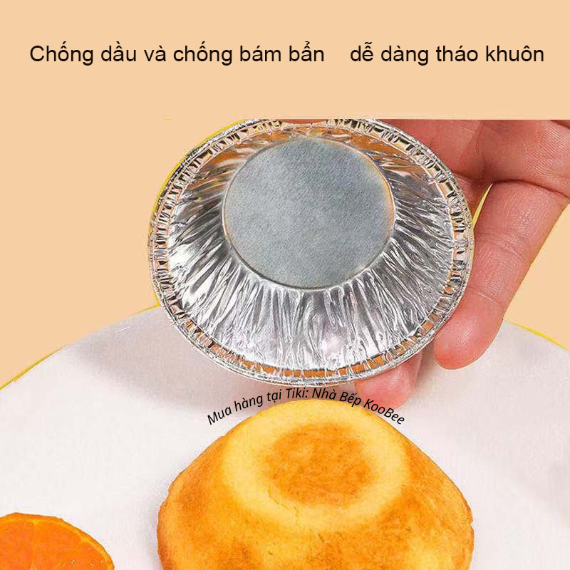 Combo 20-100 khuôn bánh tart trứng, nướng hàu, làm thạch - Khuôn thiếc đồ nướng KooBee (LB01)