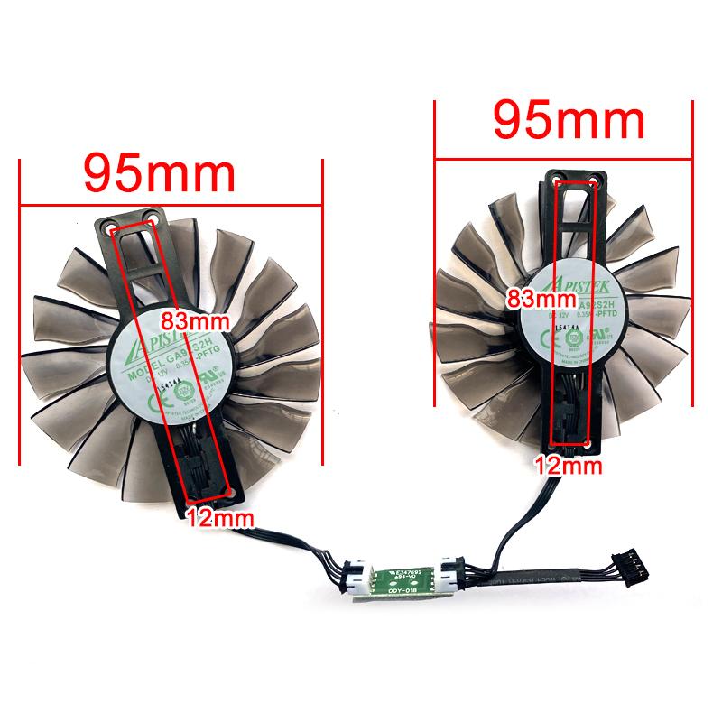 2 Cái/lốc Mới 95MM 4PIN GAA8S2U GA92S2H G-TX 1080 Cooler Fan, G-TX1080 ForPalit EMTek Card Đồ Họa Phiên Bản Cao Cấp GameRock FD10015H12S Người Hâm Mộ