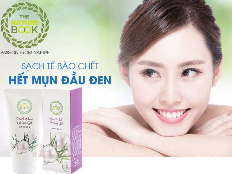 Tẩy Da Chết Thiên Nhiên Ngọc Trai Pearl White Peeling Gel Ngọc 120g The Nature Book