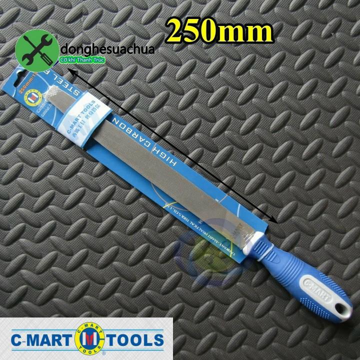 Dũa dẹp 250mm C-MART E0014-P-10 loại 10 inch cán nhựa