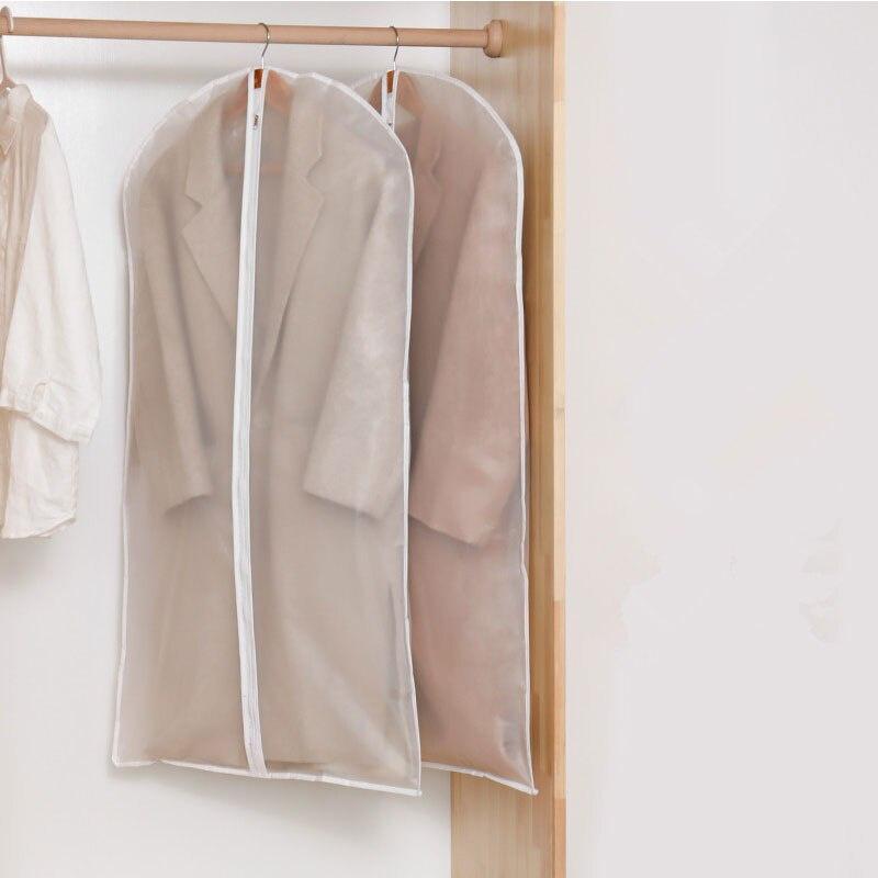 5PC/SET Clothing Covers Clear Suit Bag Moth Proof Garment Bags Breathable Zipper Dust Cover Storage Bags for Suit Dance Clothes