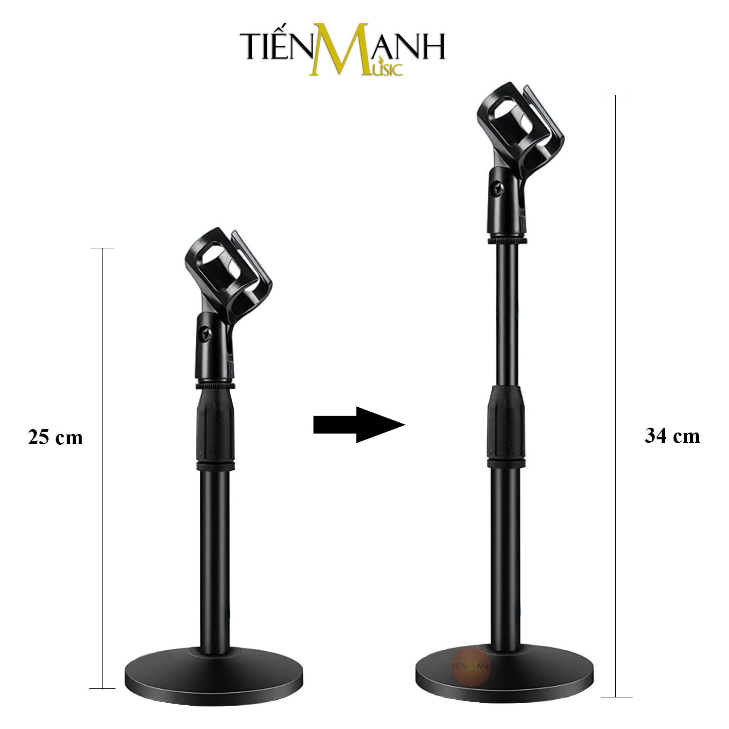 Chân Micro Lùn Để Bàn Dr.Mic DM101S - Giá Đỡ Đế Kẹp Mic Stand Thu Âm Livestream Microphone DM101 DM-101S Hàng Chính Hãng - Kèm Móng Gẩy DreamMaker