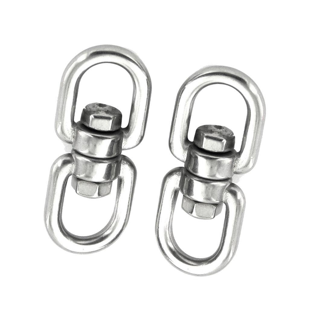 2x Steel Rotation Quick Release Buckle Carabiner for Outdoor Climbing Hiking