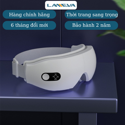 Máy Massage Mắt Có Xoa Bóp Túi Khí 10D LANEVA EM-006, Máy Matxa Mắt Chuyên Sâu Giảm Đau Mỏi Mắt, Làm Mờ Quầng Thâm Mắt