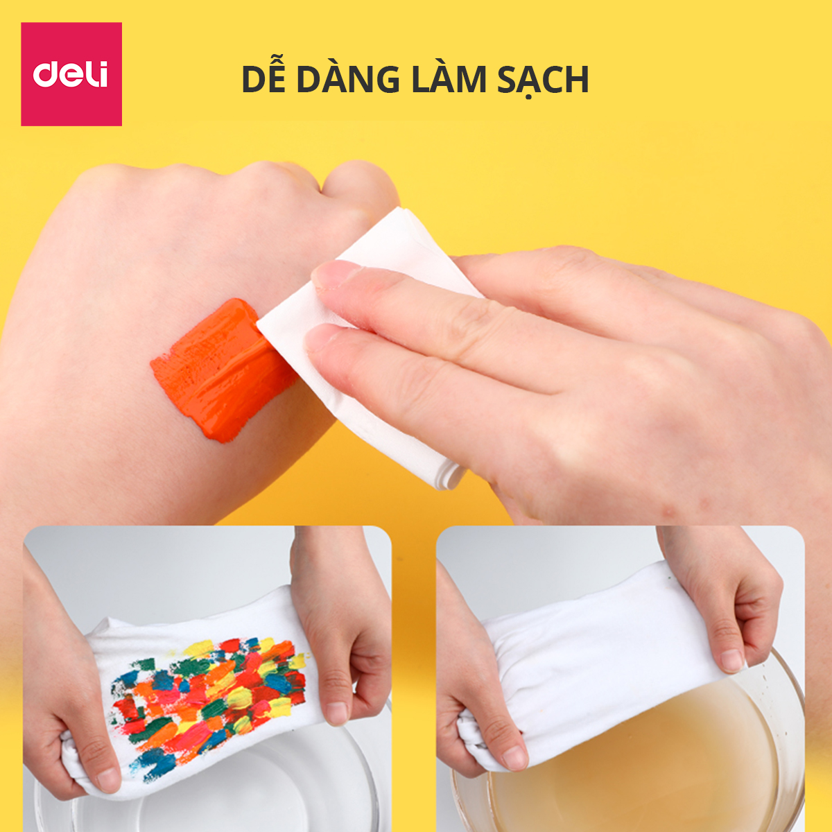 Màu Nước Dạng Tuýp 5Ml Deli - 12 Màu/18 Màu/24 Màu - 73859 / 73860 / 73861