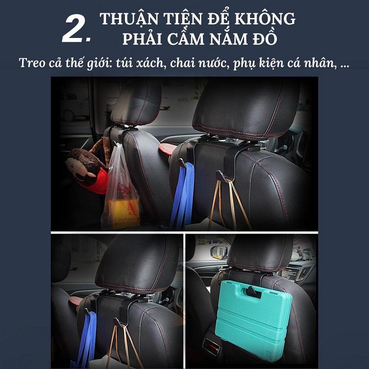 Móc Treo Đồ Ô Tô Gài Sau Ghế Chịu Lực Tốt, Móc Treo Đồ Gọn Gàng Tiện Lợi
