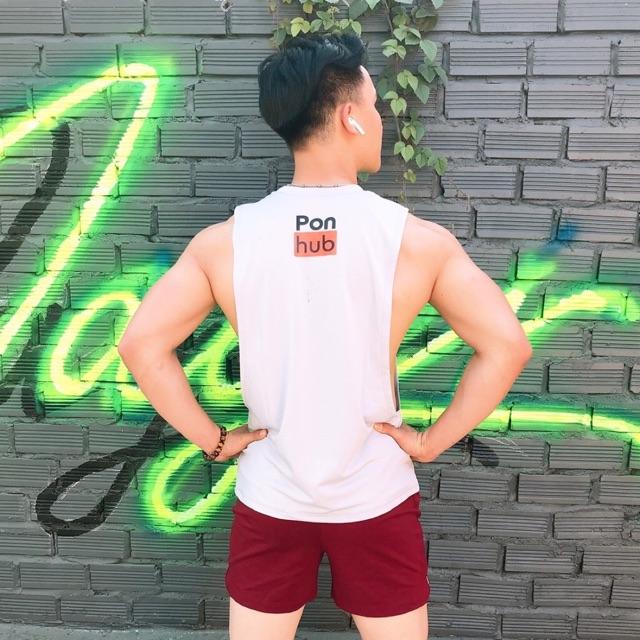Áo thun ba lỗ tanktop chữ sau thun mát mịn chuẩn gym