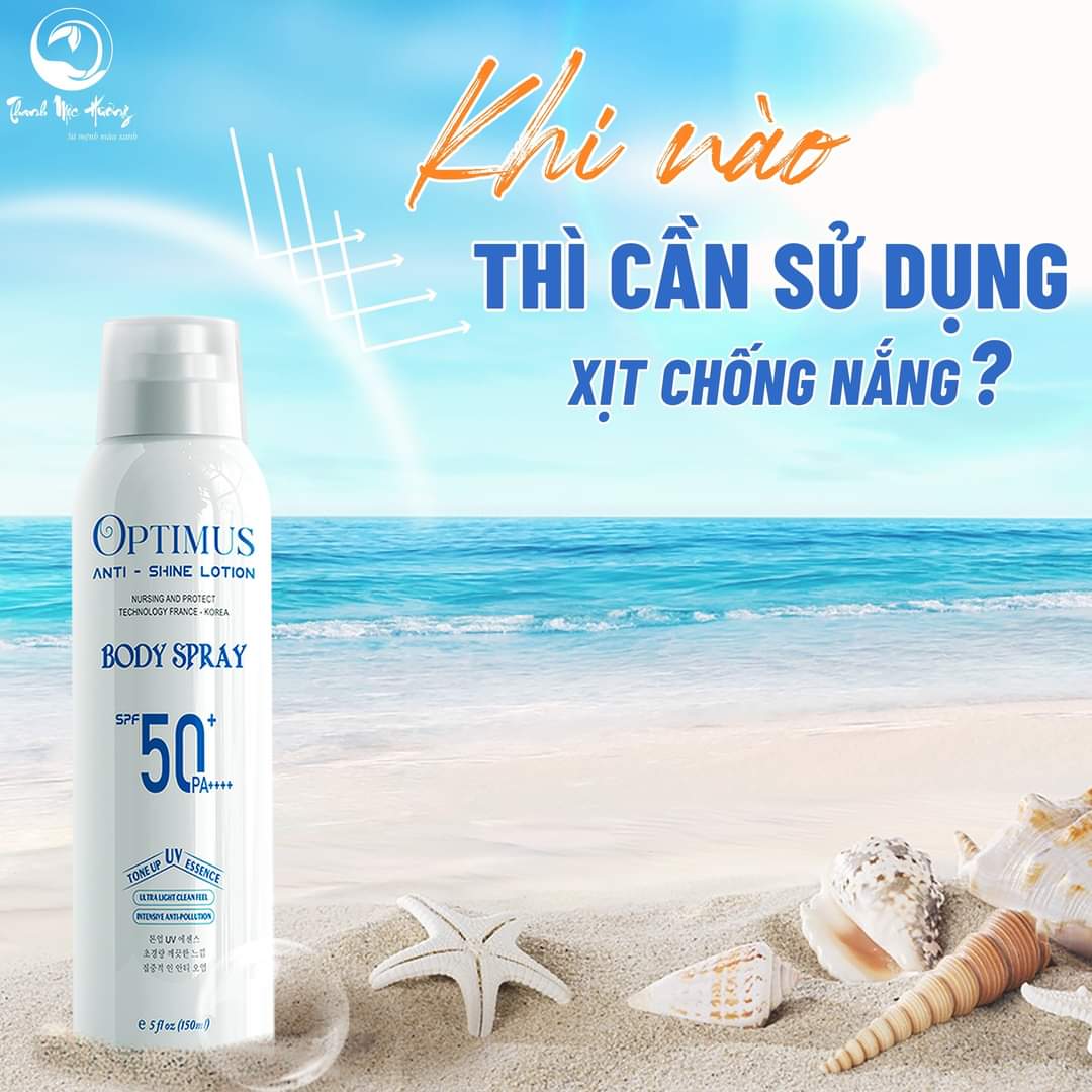 Xịt chống nắng Thanh Mộc Hương chống trôi nâng tone SPF50 an toàn chống nắng vượt trội 150ml