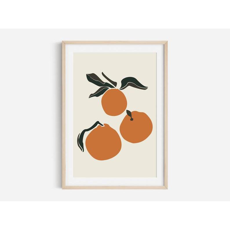 Tranh treo tường | Tranh nghệ thuật trừu tượng - Orange Print, orange kitchen Print, Orange Wall Art, Fruit Poster