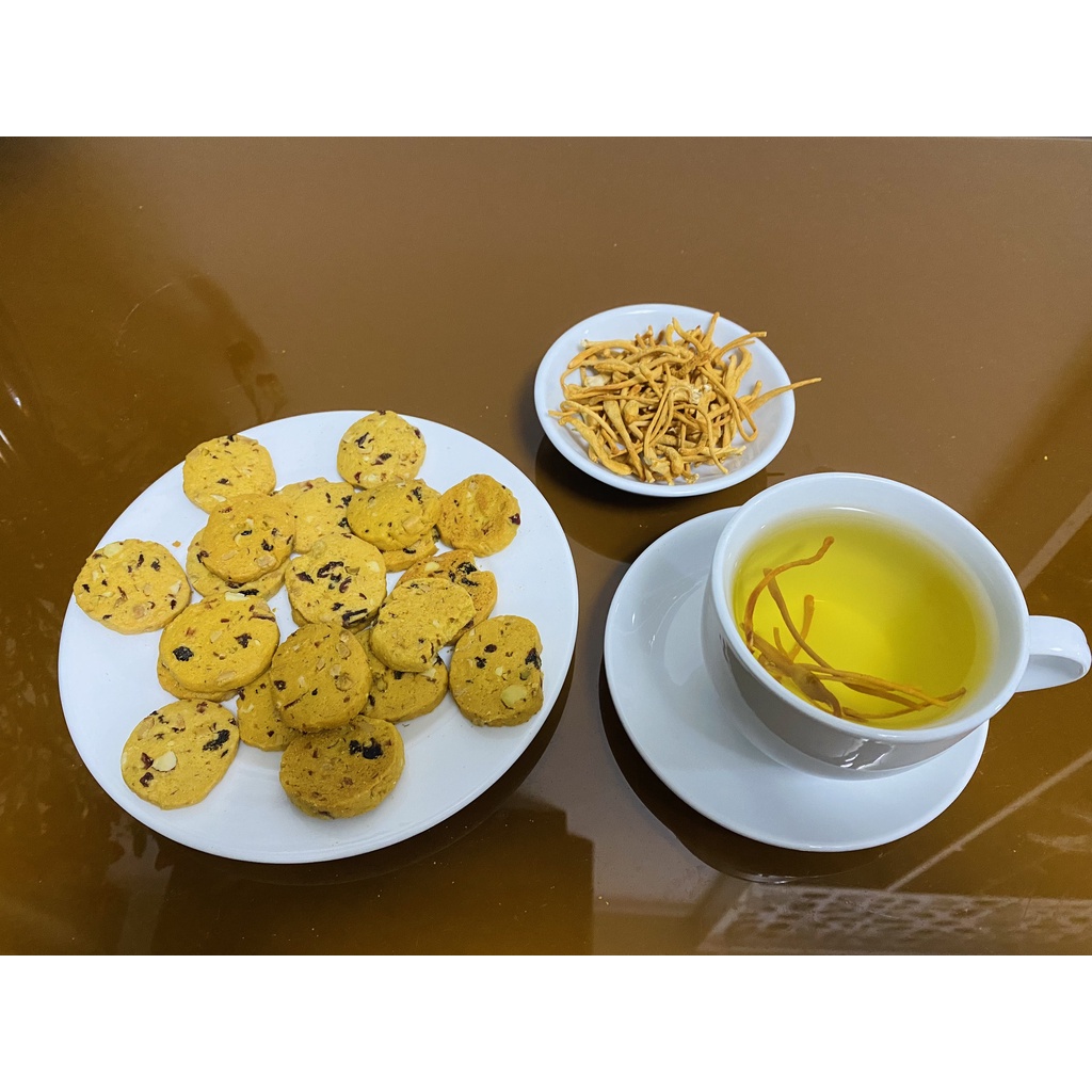 Bánh Cookies Đông Trùng Hạ Thảo Golden Health GD004, Bánh Quy Ăn Kiêng Chuẩn Healthy 200G