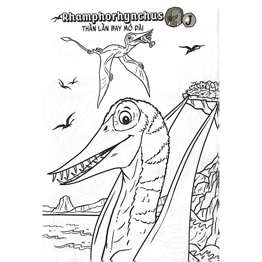 Sách Bé học - bé chơi - Tô màu vương quốc khủng long - ảnh 6