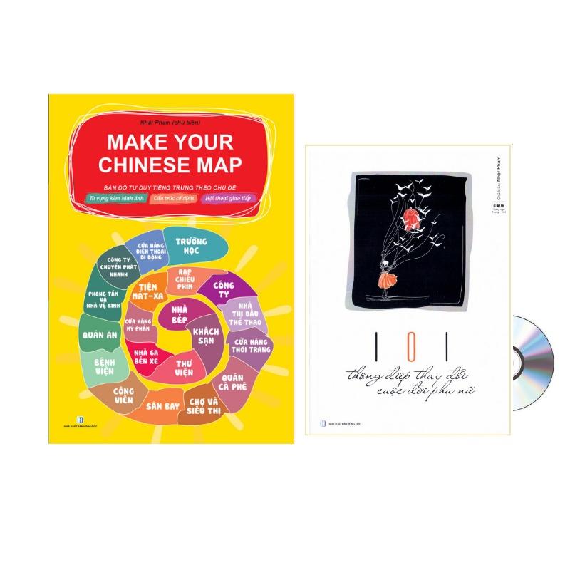 Sách - Combo: Make your chinese map - Phiên bản mới nhất +101 thông điệp thay đổi cuộc đời phụ nữ +DVD tài liệu