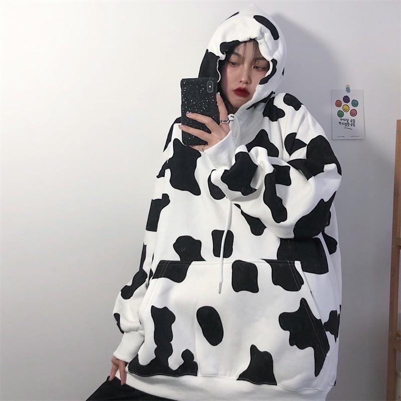 Áo Hoodie Bò Sữa Form rộng Unisex Nam Nữ Couple - Lana Store