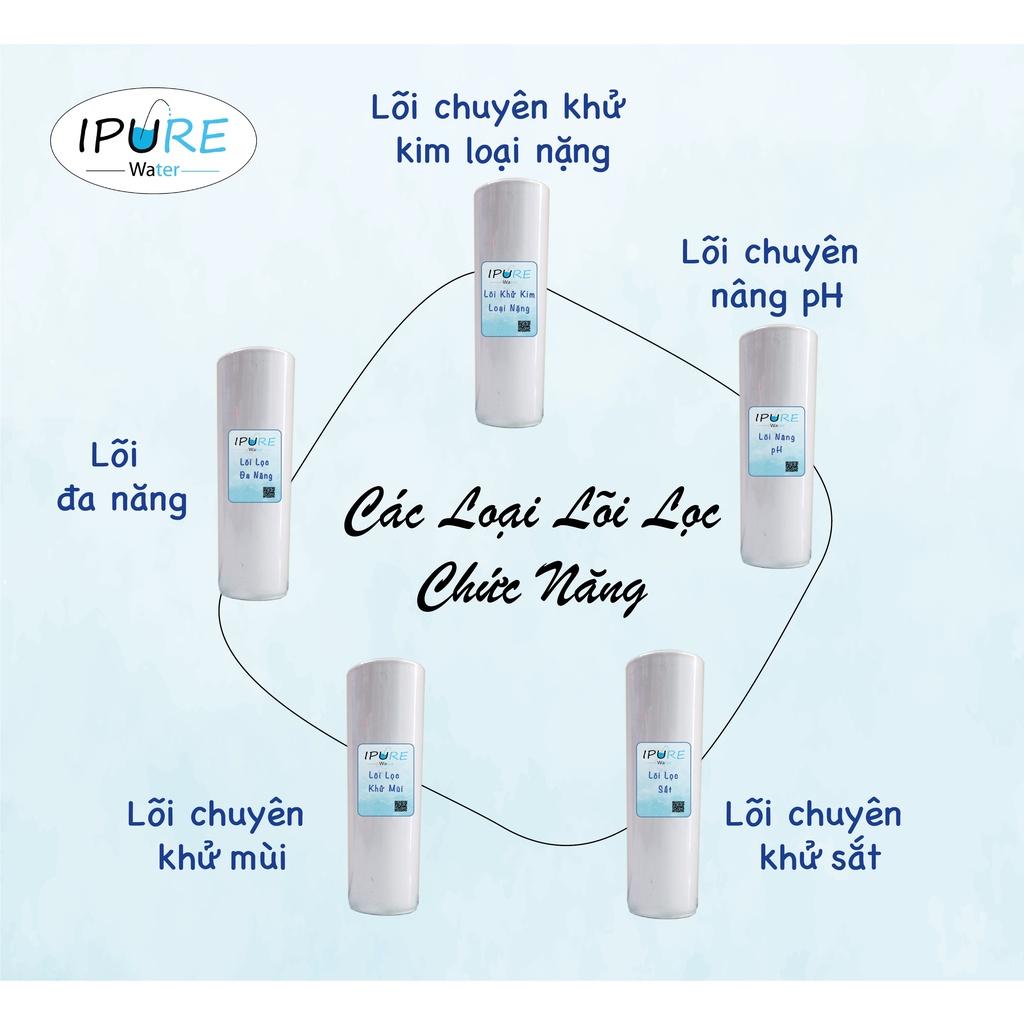 Bộ lọc nước sinh hoạt 4 cấp DNX IPURE lõi lọc chuyên dùng nâng pH, khử sắt, khử mùi, loại bỏ kim loại nặng