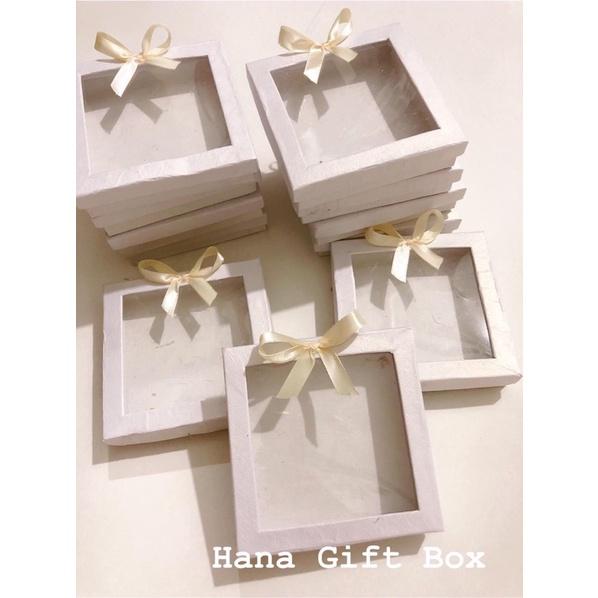 Hộp quà kính trong 10*10*2 #HânGiftBox