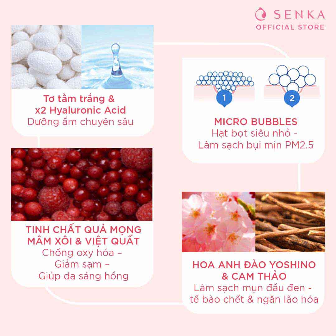 Bộ sản phẩm dưỡng trắng và sáng hồng da Senka