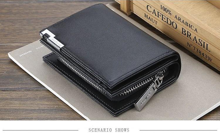 Ví Đứng Da Nam Màu Đen Cao Cấp - V5
